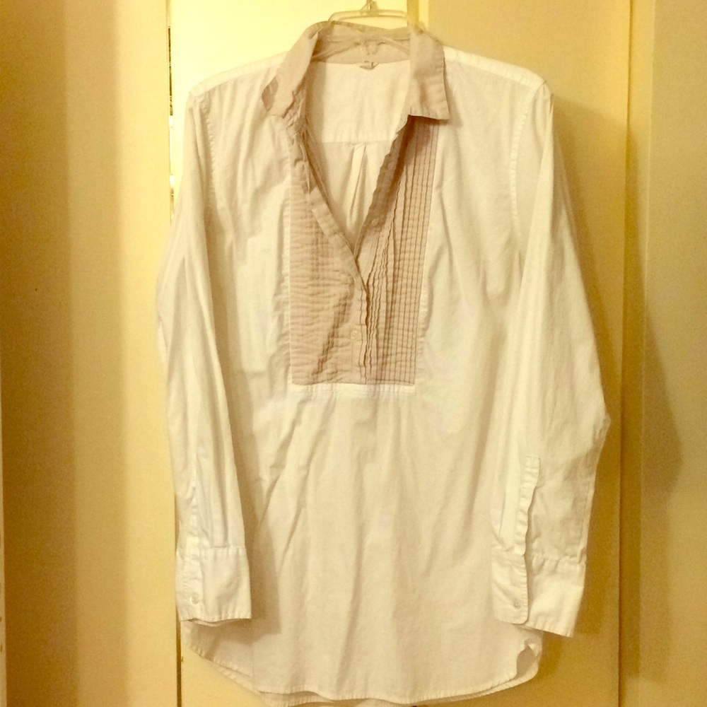 J. Crew medium white button down blouse.